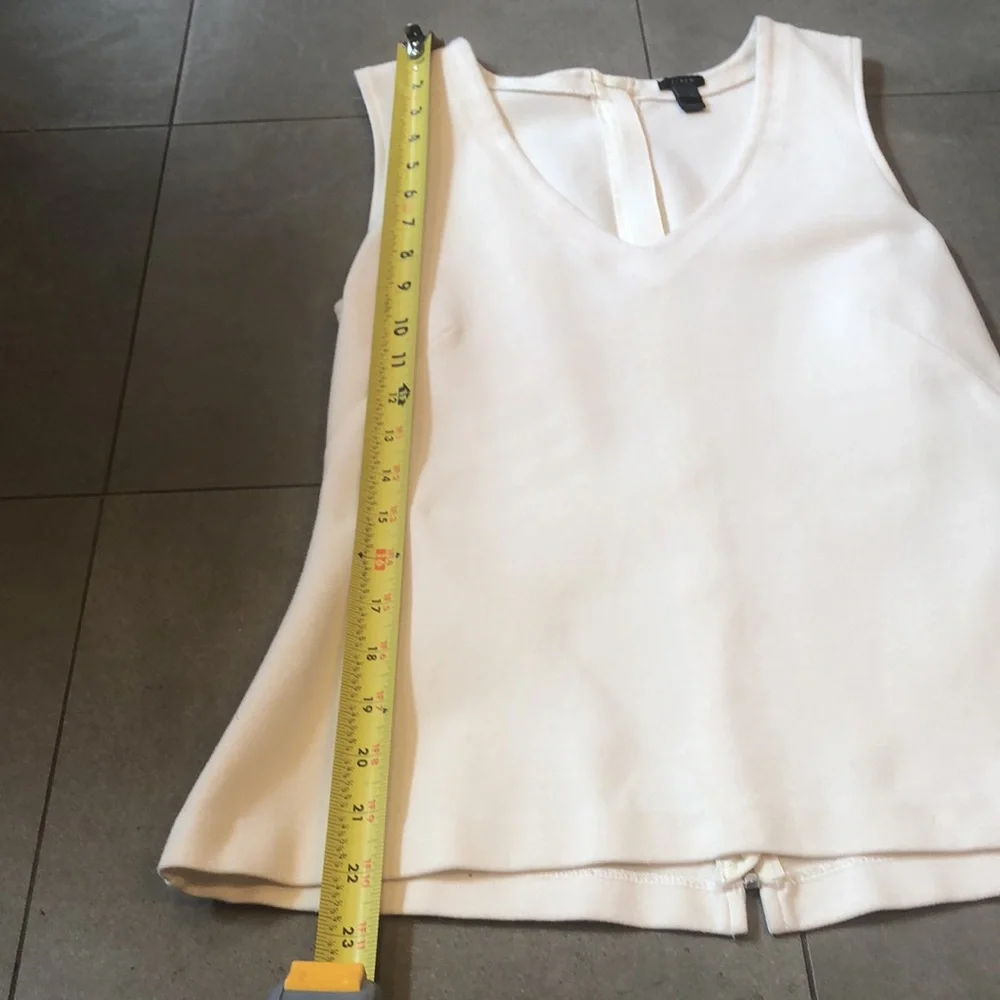 J. Crew Sleeveless Off White Top